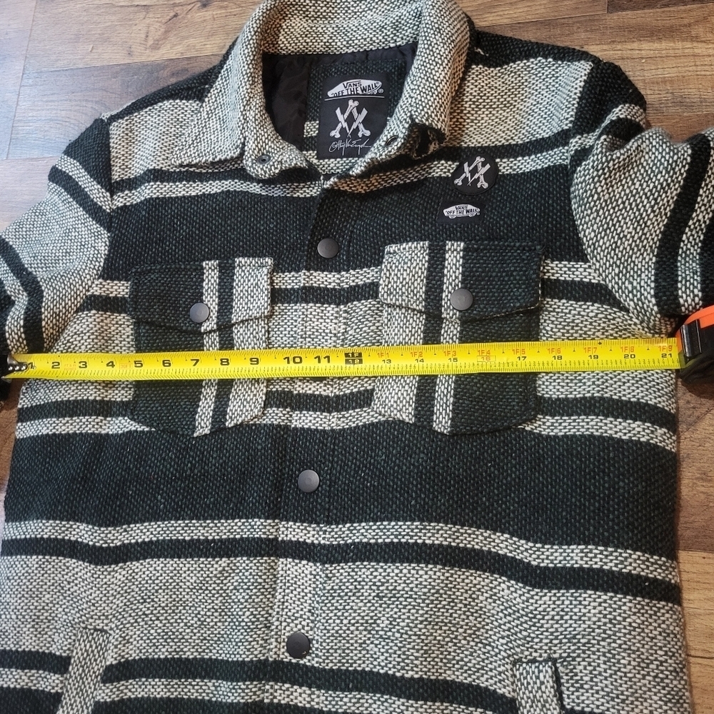 Vans Anthony Van Engelen Men's Green and Gray Blanket Button Down Jacket Size M - Picture 6 of 12